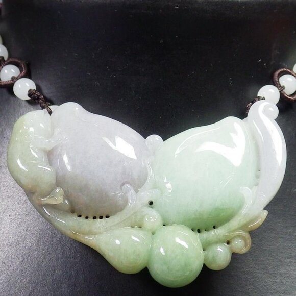 Certified Green Lavender Natural A Jade jadeite pendant Frog Toad Peach 风水蟾蜍 790 - Picture 4 of 10